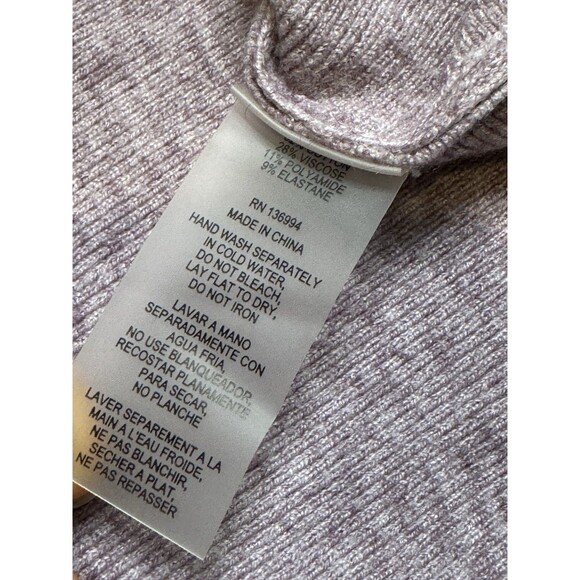 Vila Milano Women’s Purple Heathered Knit Dolman Sleeve Pullover Sweater Large - Picture 5 of 8